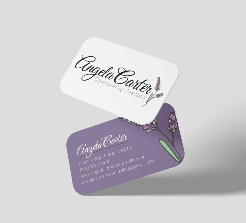 Angela Carter Counselling Therapy Logo and Business Card Design