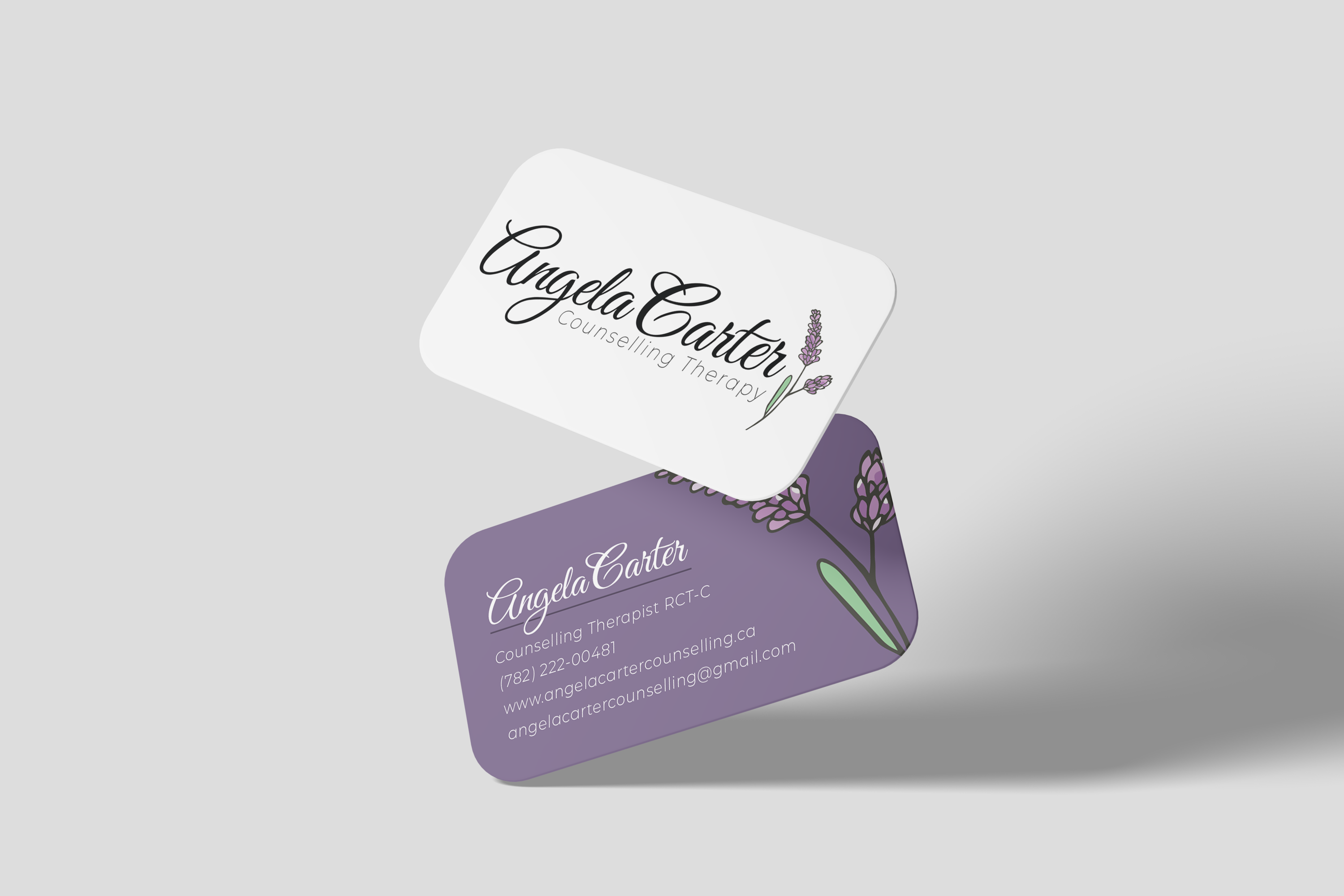 Angela Carter Counselling Therapy Logo and Business Card Design 3